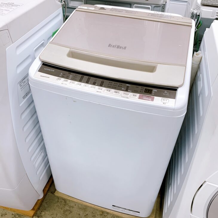 岡山県美作市で日立洗濯機 BW-V80E（2019年製）を出張買取｜外装に使用