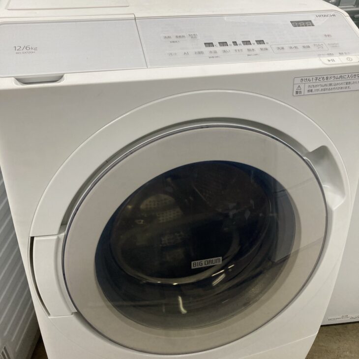 長崎県南島原市へ日立ドラム式洗濯乾燥機 BD-SX120HL 買取 内部きれい