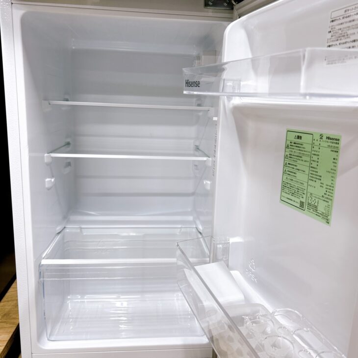 宮崎県都城市で冷蔵庫買取 Hisense HR-B12E4W 2024年製 庫内きれいで
