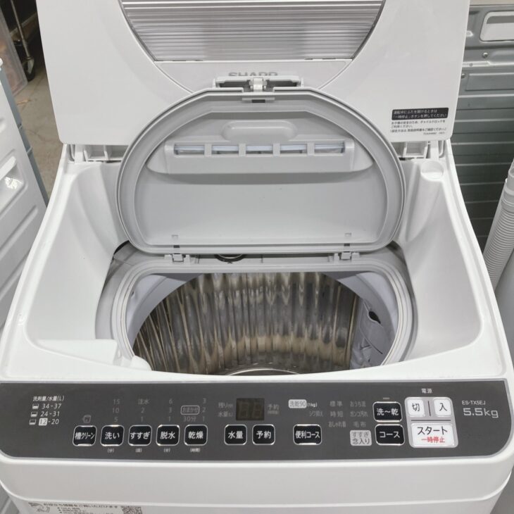 静岡県伊豆の国市へ出張買取 SHARP 電気洗濯乾燥機 ES-TX5EJ-W 使用感