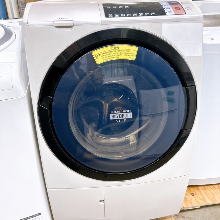 日立電気洗濯乾燥機 組込形 BD-SV110AR 2017年 BD-SV110AR-N ドラム式洗濯乾燥機 ビッグドラム スリム シャンパン