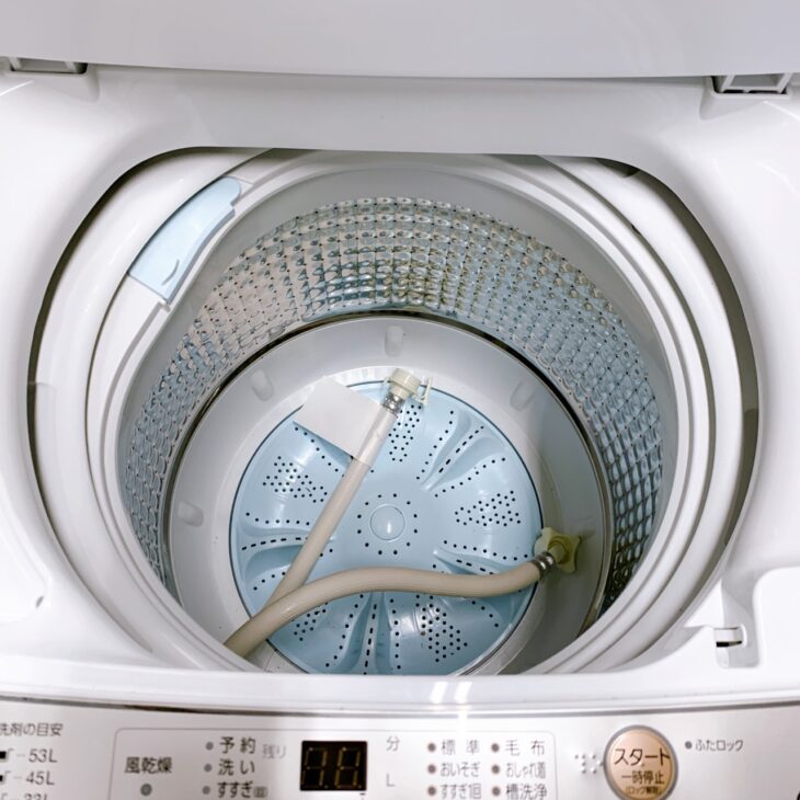 茨城県常総市へAQUA全自動洗濯機 AQW-S60J 2021年製 内部使用感あり