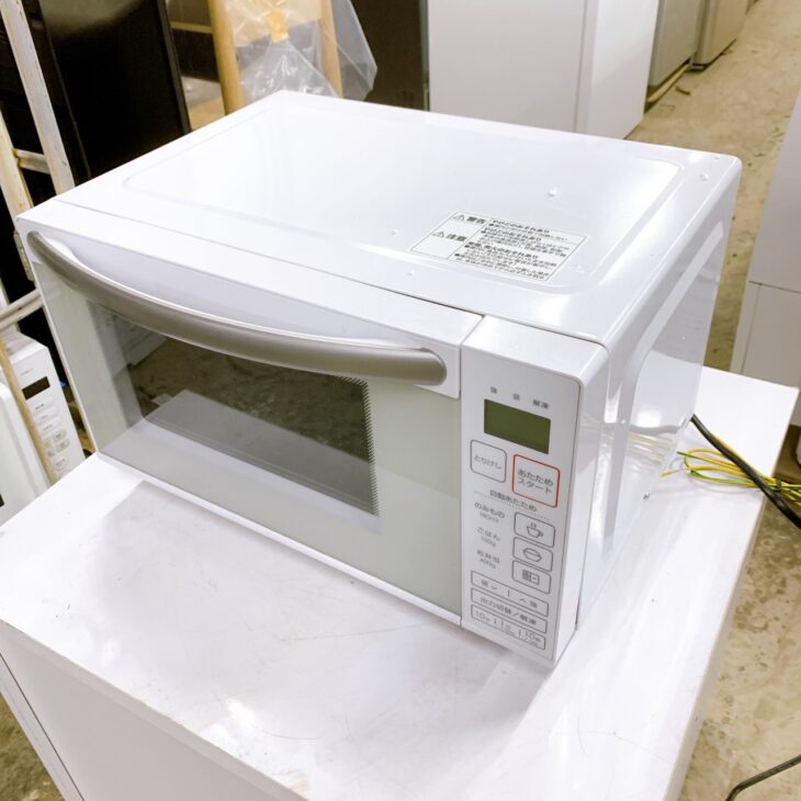 【リサイクルショップどりーむ天保山】管理No.4507　オーブンレンジ　黒　2018年製　ニトリ　フラットテーブル　美品　EM-520X 福島県小野町へ出張買取 ニトリ フラット電子レンジ EM-520X-WH 2022年