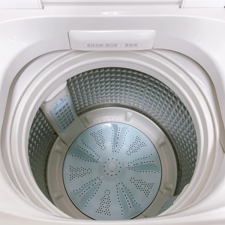 福島県広野町へ出張買取 AQUA 全自動洗濯機 AQW-GV80JBK 使用感少なめ