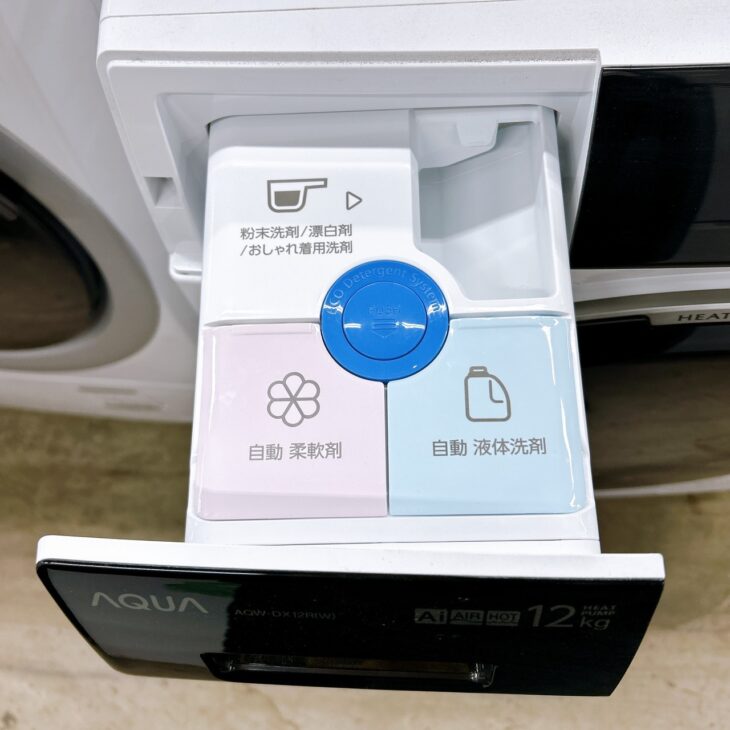 福島県喜多方市にてアクア ドラム式洗濯乾燥機 AQW-DX12R-L 2024年製を