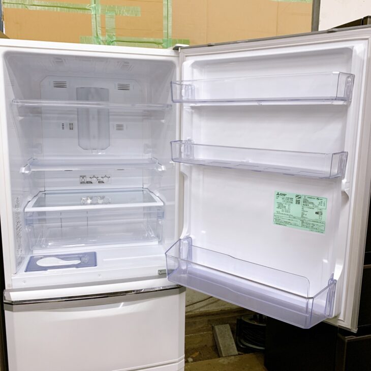 福井県小浜市にて三菱 冷凍冷蔵庫 MR-C34D-W 2019年製 使用感ありを