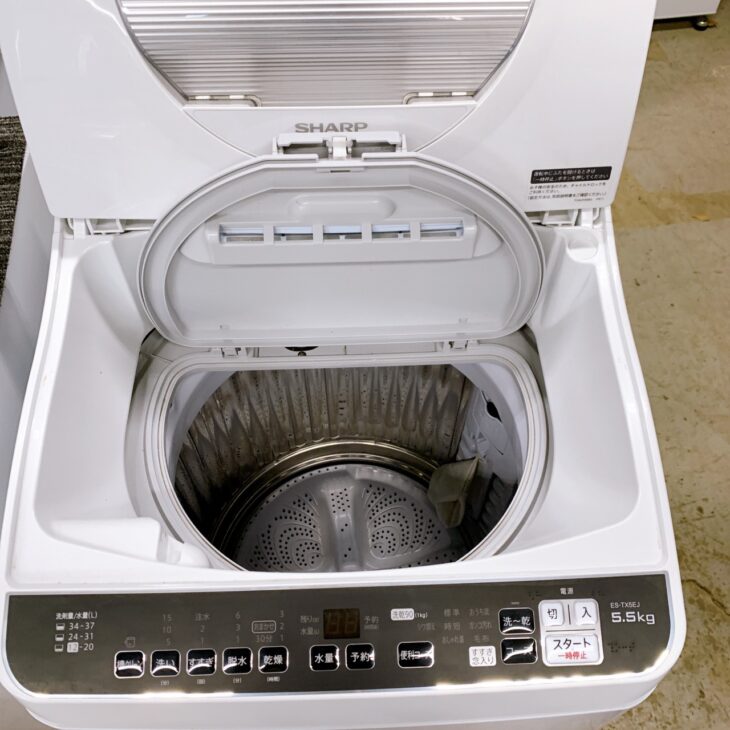 福島県大熊町へ出張買取 SHARP 電気洗濯乾燥機 ES-TX5EJ-W 使用感が