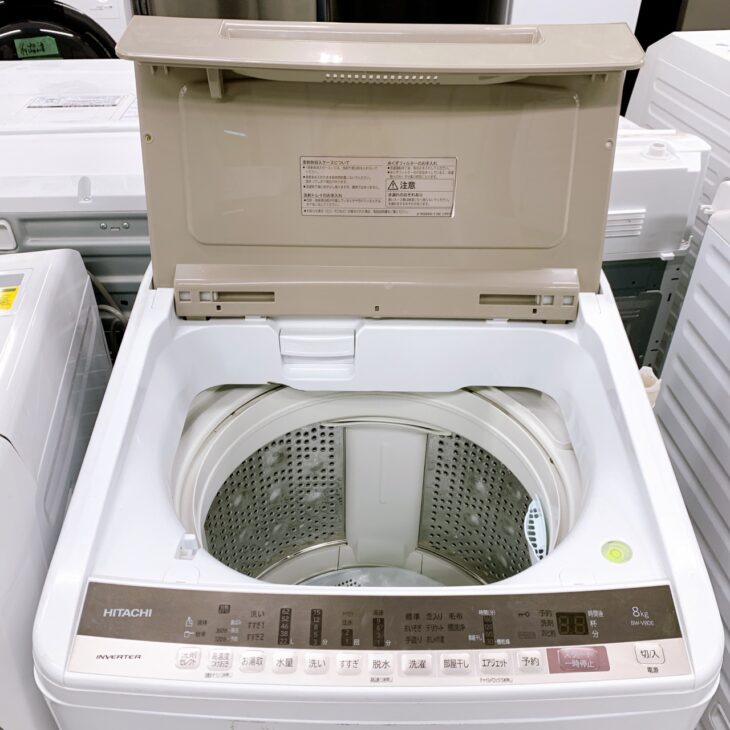 福島県双葉町にて日立 全自動洗濯機 BW-V80E 2019年製 使用感ありを