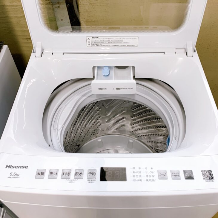 東京都目黒区祐天寺でHisense 全自動洗濯機 HW-G55NJ1（2025年製）を