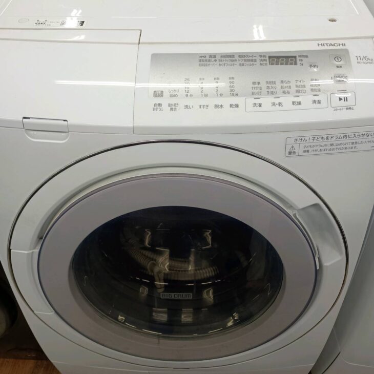中古 東芝 BD-SG110HL 洗濯機 左開き 洗濯乾燥機 50-60Hz共用 引取り限定 東京都東村山市でHITACHI ドラム式洗濯乾燥機 BD-SG110HL 日常使用から