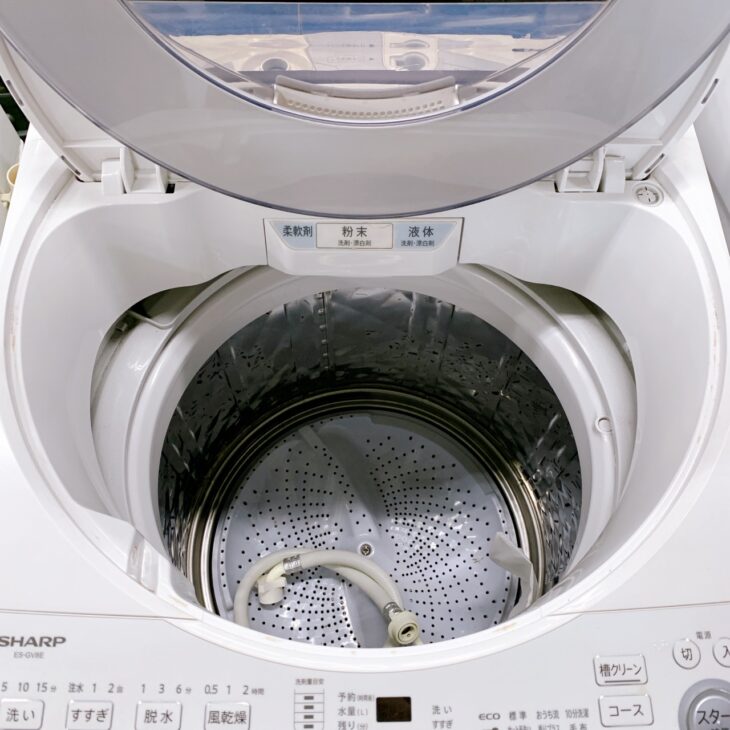 8.0Kg洗濯機 シャープ 2021年 ES-GV8E 中古商品 中古 8.0kg 送風乾燥 全自動洗濯機 シャープ ES-GV8E-S 2021年製造