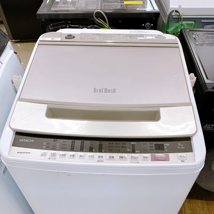 ✨️ジモティー割引✨️【ジャングルジャングル堺初芝店】　3ヶ月保証付き！！！　日立　洗濯機　BW-DV80E　2020年製　　堺市（東区　西区　北区　南区　堺区　美原区）高石市　泉大津市　忠岡町　和泉市　松原市　大阪狭山市 ✨️ジモティー割引✨️【ジャングルジャングル堺初芝店】 3ヶ月保証