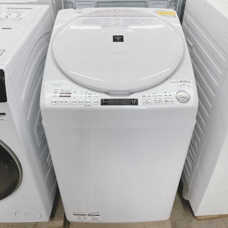 J040 ★6ヶ月保証★8/4.5K洗濯乾燥機  SHARP  ES-TX830-P  2014年製 中古 洗濯8.0kg 乾燥4.5kg 全自動洗濯乾燥機 シャープ ES-TX830-P 2014