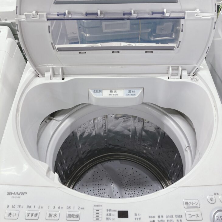 東京都中央区へSHARP ES-GV8E-S（2021年製）全自動洗濯機 使用感ありの